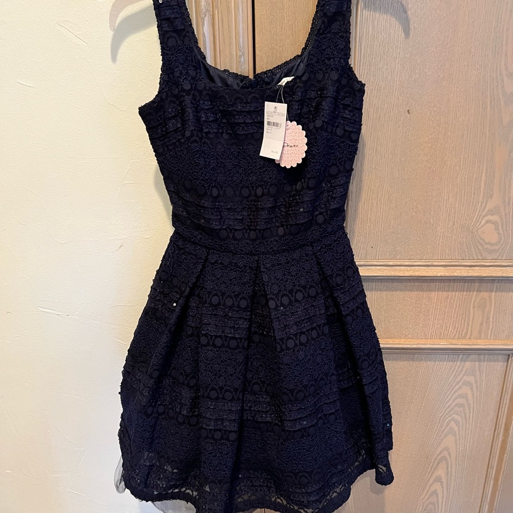 NWT soprano navy sequin and petticoat dress